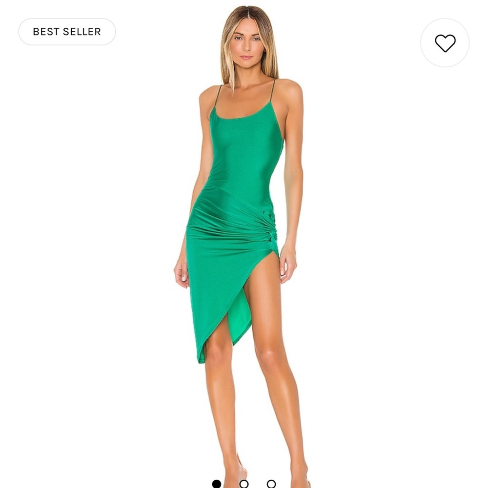 Green Revolve Superdown Party Dress with Slit